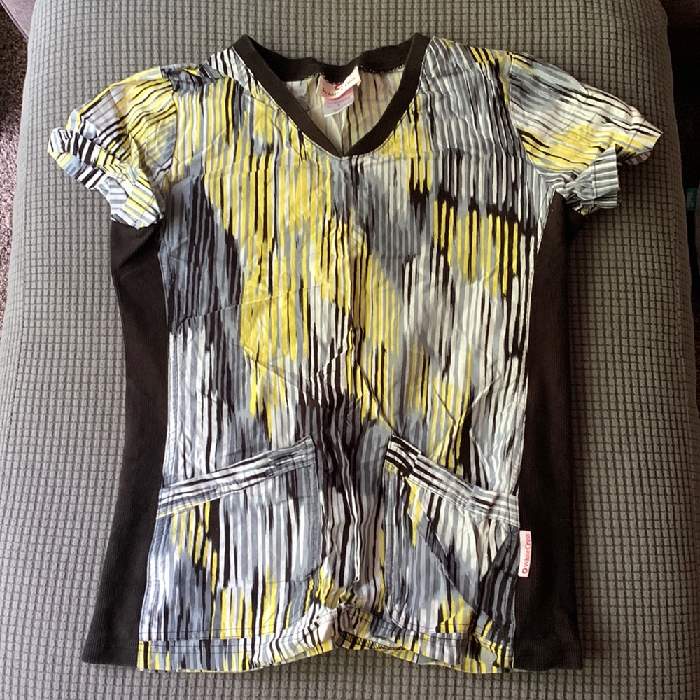 Striped scrub top